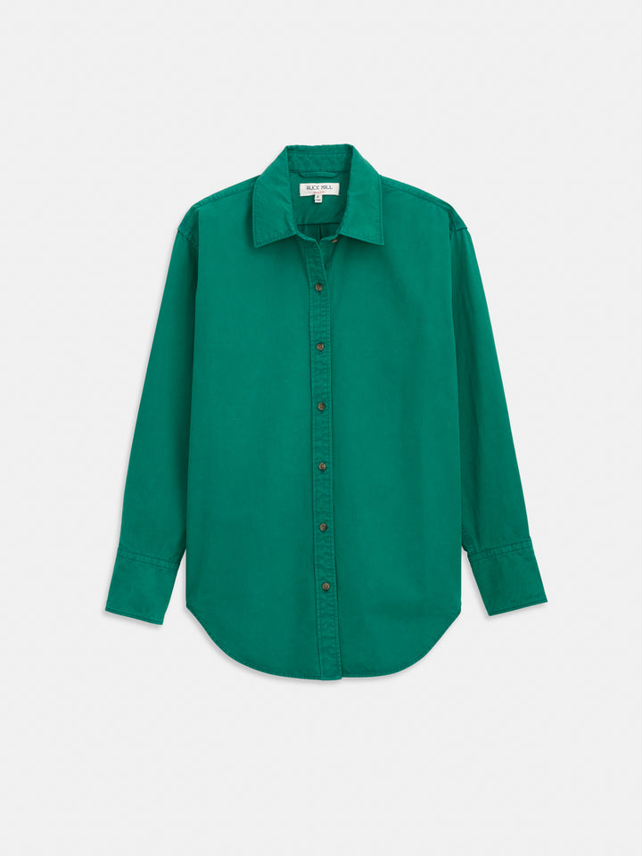Alex Mill Mercer Faye Shirt Cotton Twill Jaded Green