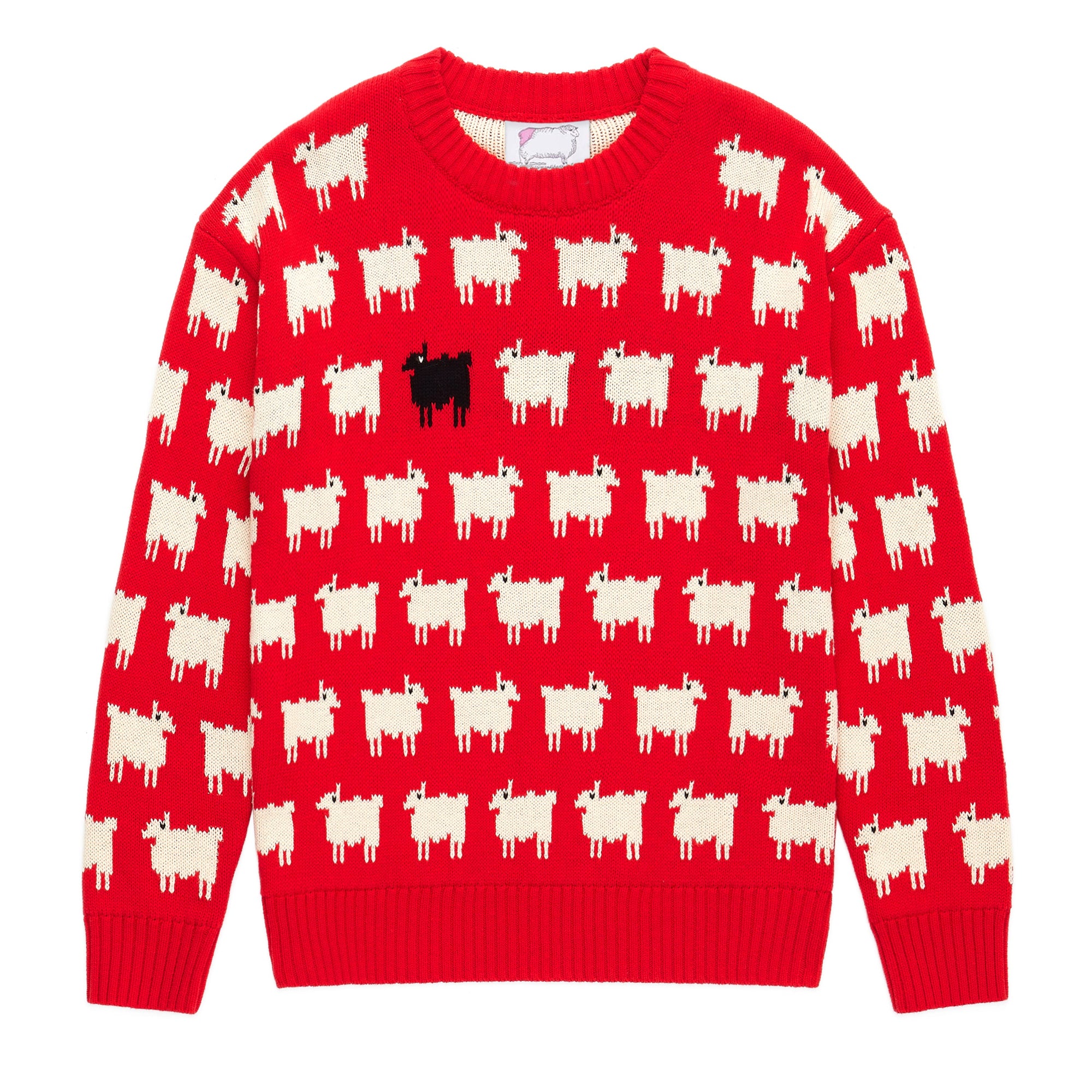 Rowing Blazers Mens Cotton Sheep Sweater - Red