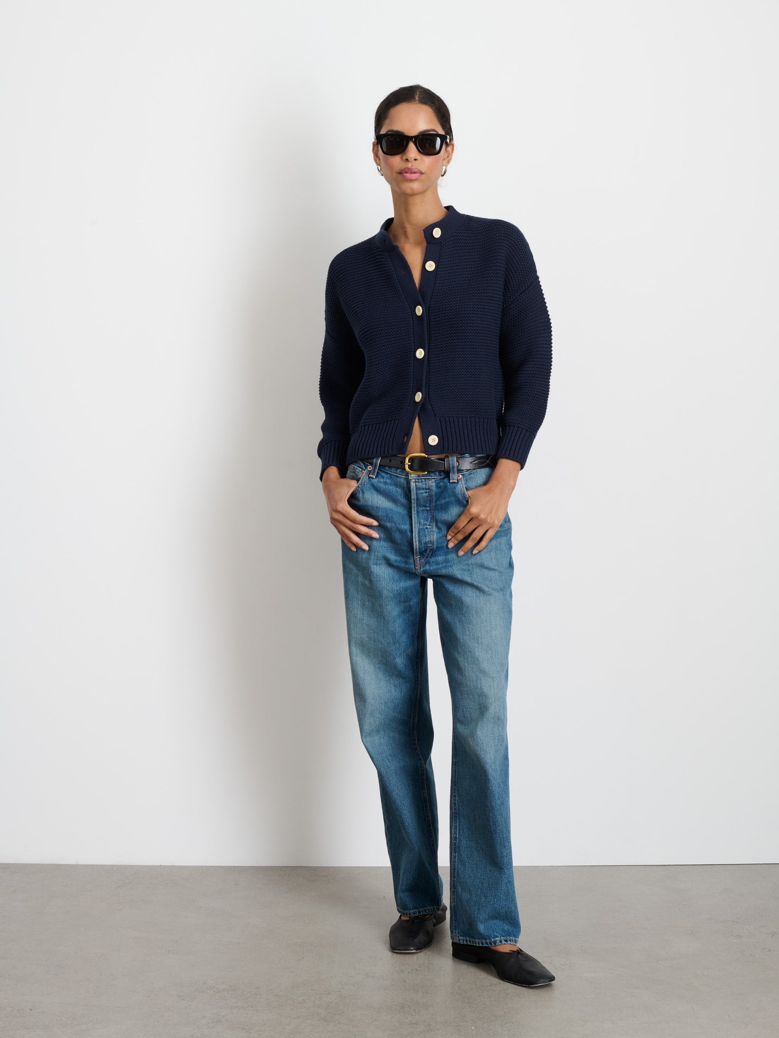 Alex Mill - Nico Cotton Cardigan - Dark Navy