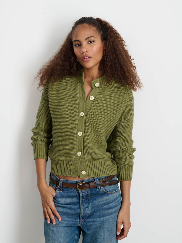 Alex Mill Nico Chunky Cardigan Sweater Faded Grove - Murray's