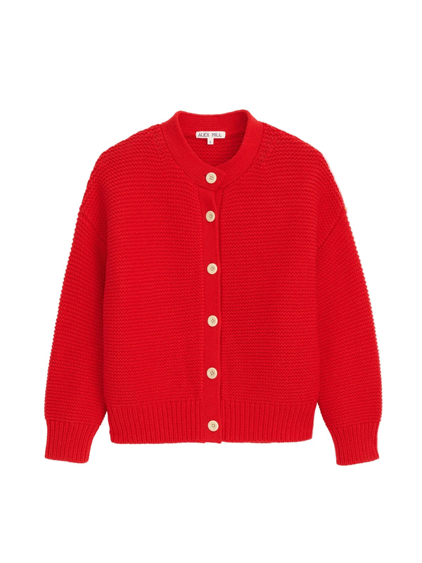 Alex Mill - Nico Cotton Cardigan - Tomato - Murray's Toggery Shop