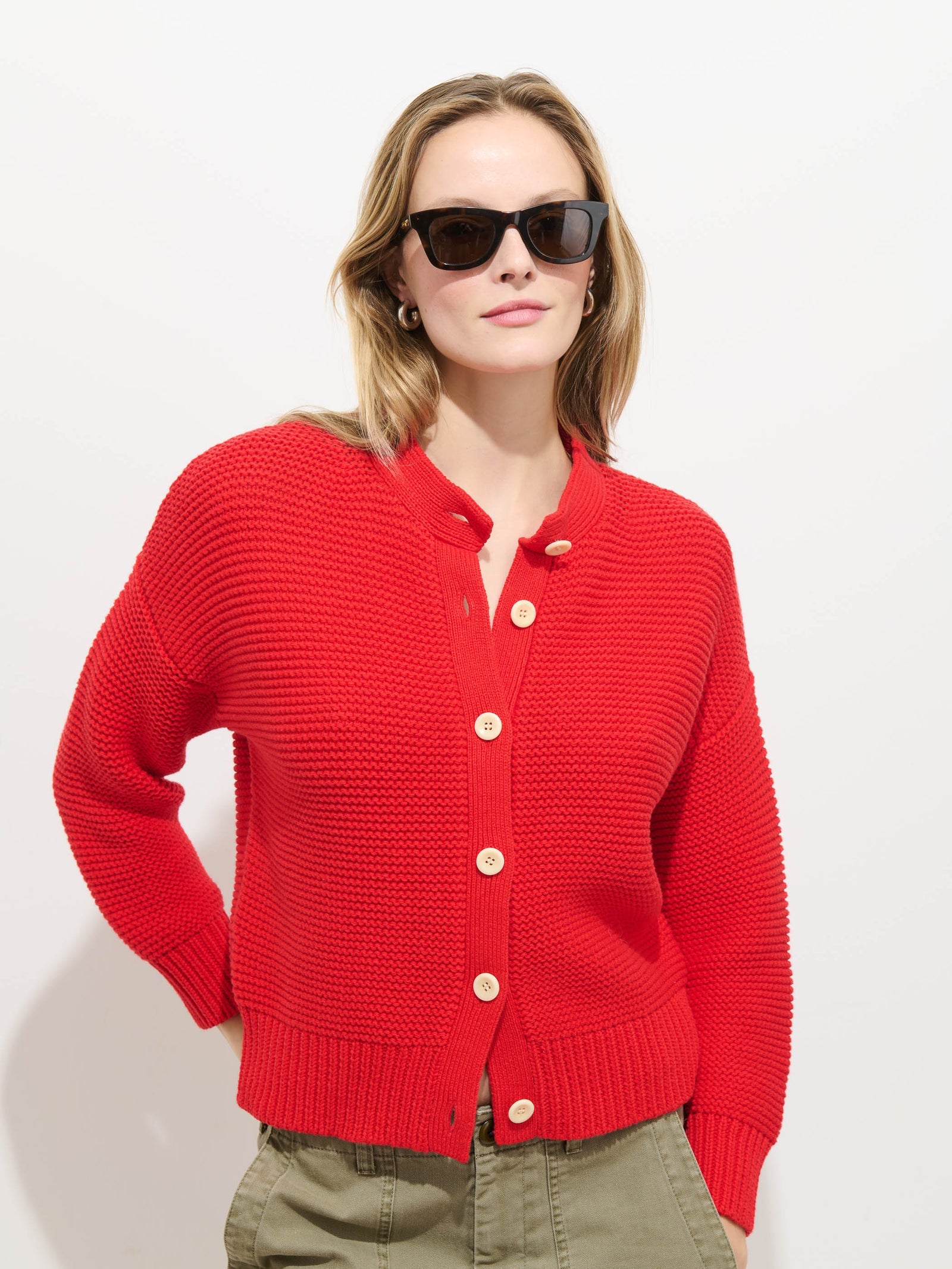 Alex Mill - Nico Cotton Cardigan - Tomato