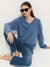 Alex Mill Rowan Ladies V-Neck Sweater Cashmere Baltic