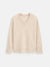 Alex Mill Rowan Ladies V-Neck Sweater Cashmere Heather Ecru