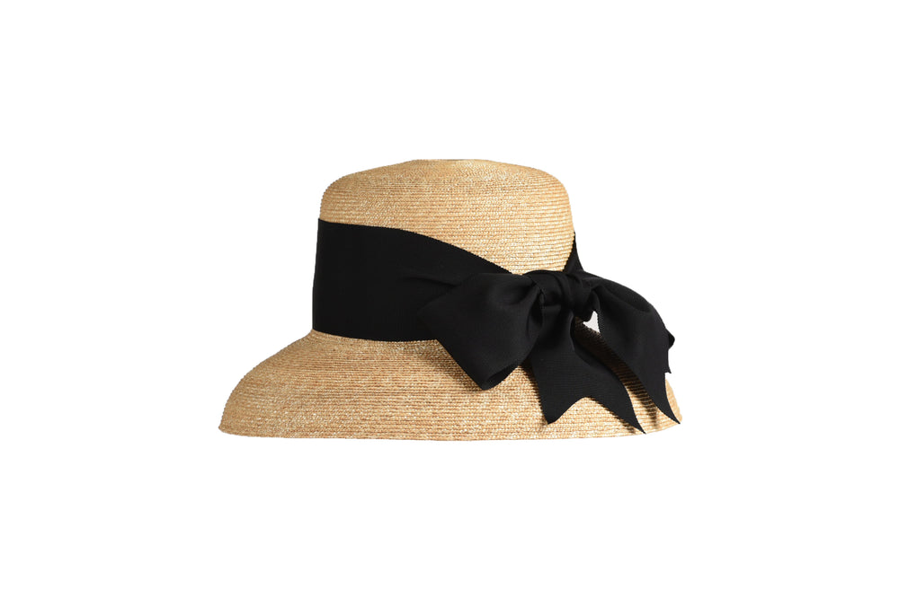 Peter Beaton Wauwinet Hat, Small Brim - Leghorn Straw, Natural Underbrim
