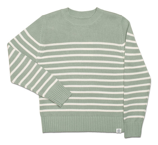 Long Wharf Supply Ladies Sconset Seawell Spruce Stripe Sweater
