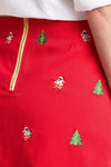 Castaway Beachcomber Corduroy Ali Skirt Bright Red Rockin Around the Christmas Tree
