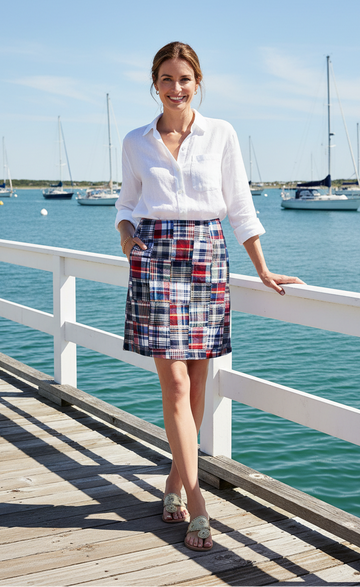Castaway Ladies Ali Skirt Bromley Patch Madras