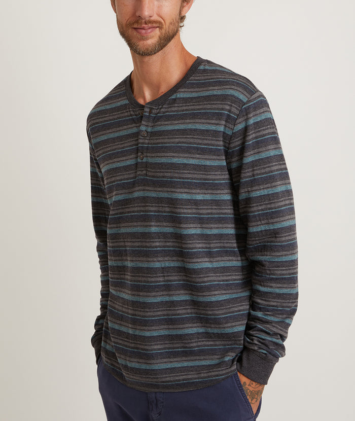 men's striped henley shirt