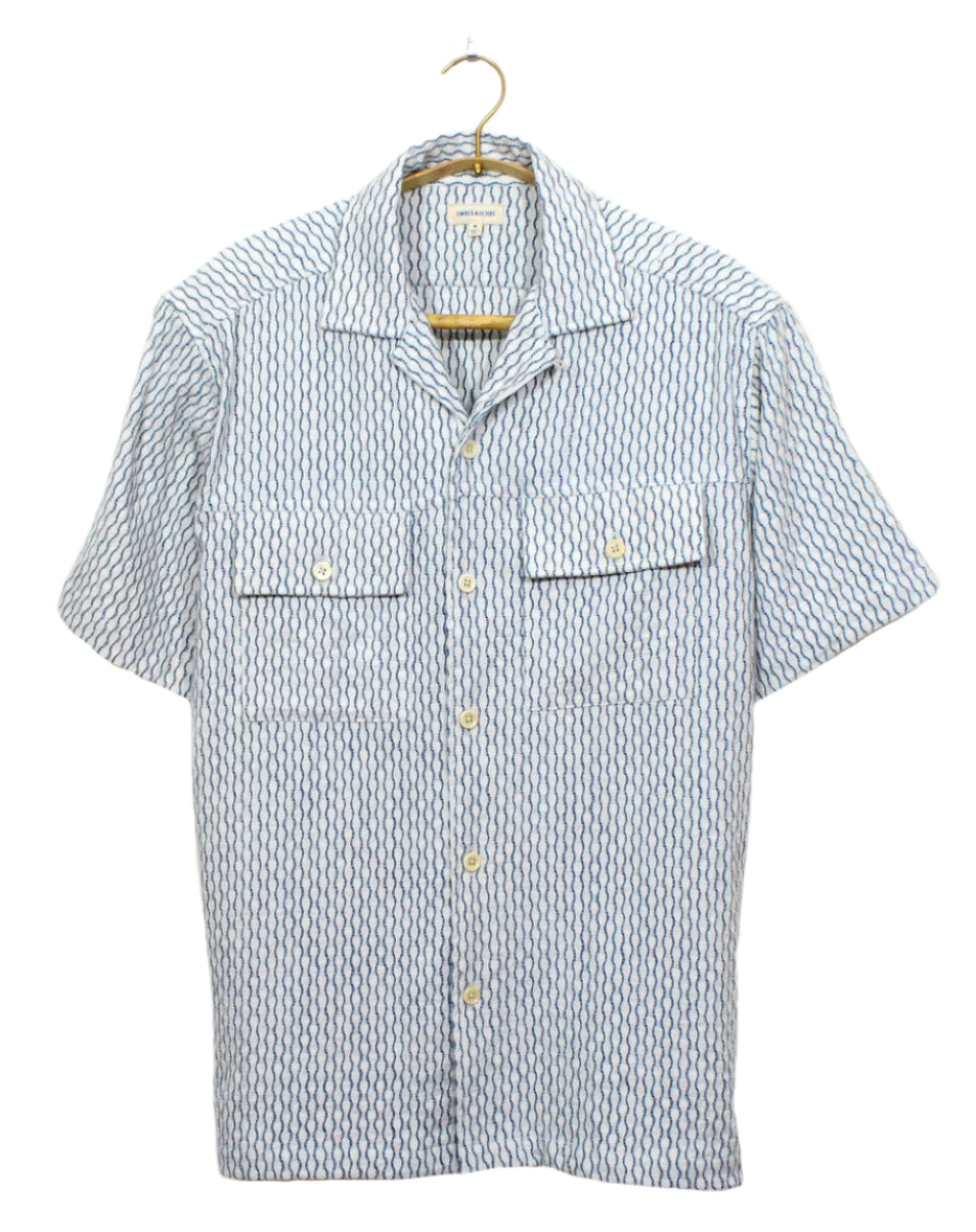 Umber & Ochre Harshil SS 2-Pkt Shirt - Natural/Indigo