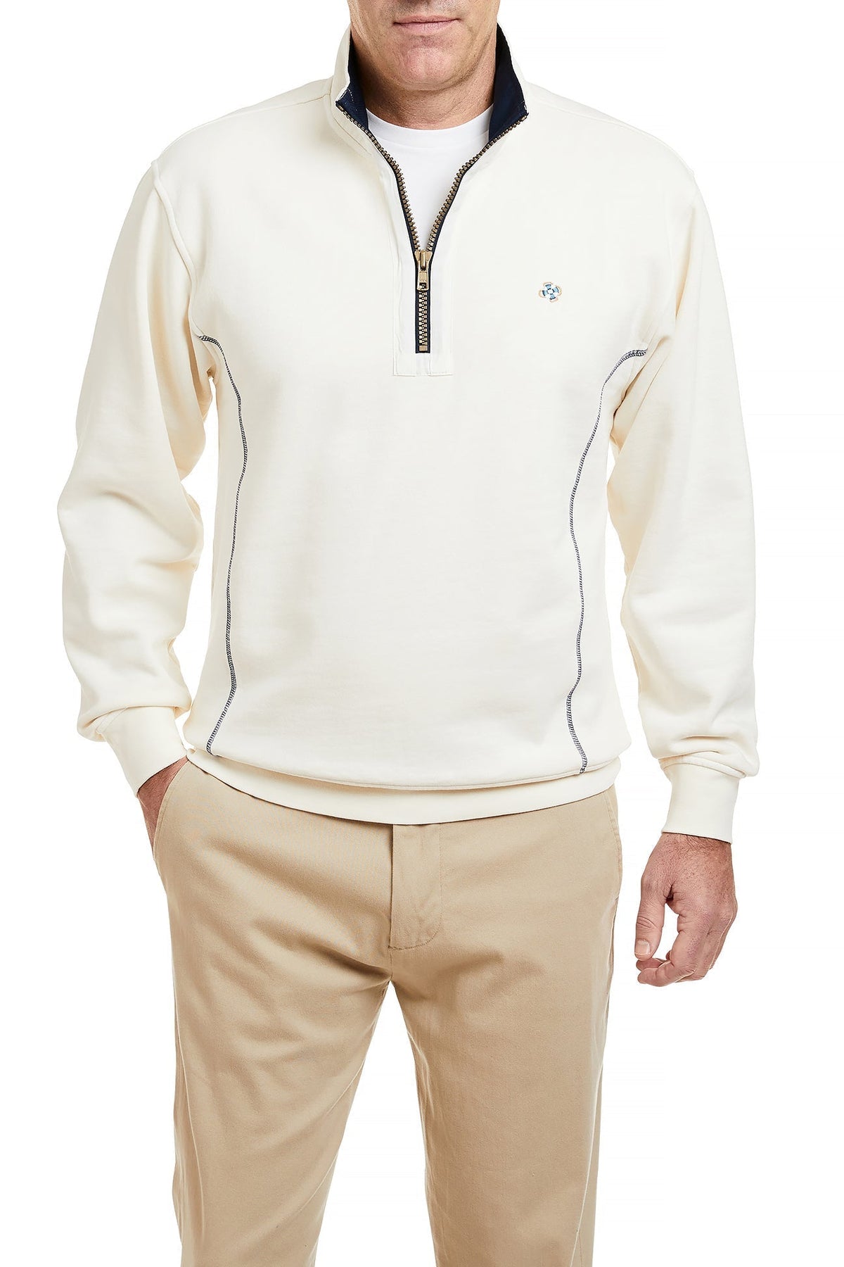 Castaway Breakwater 1/4 Zip-Ivory