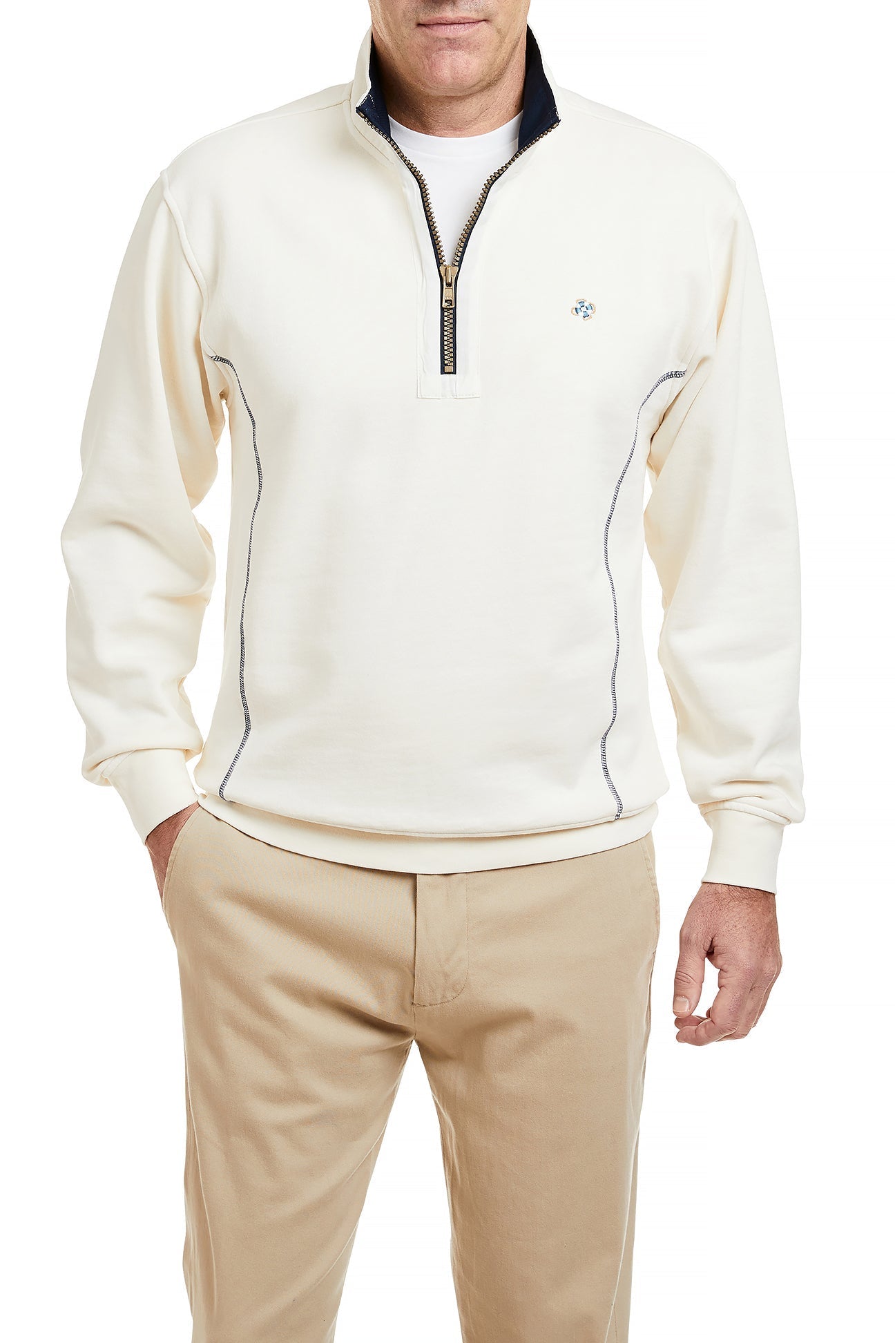Castaway Breakwater 1/4 Zip-Ivory