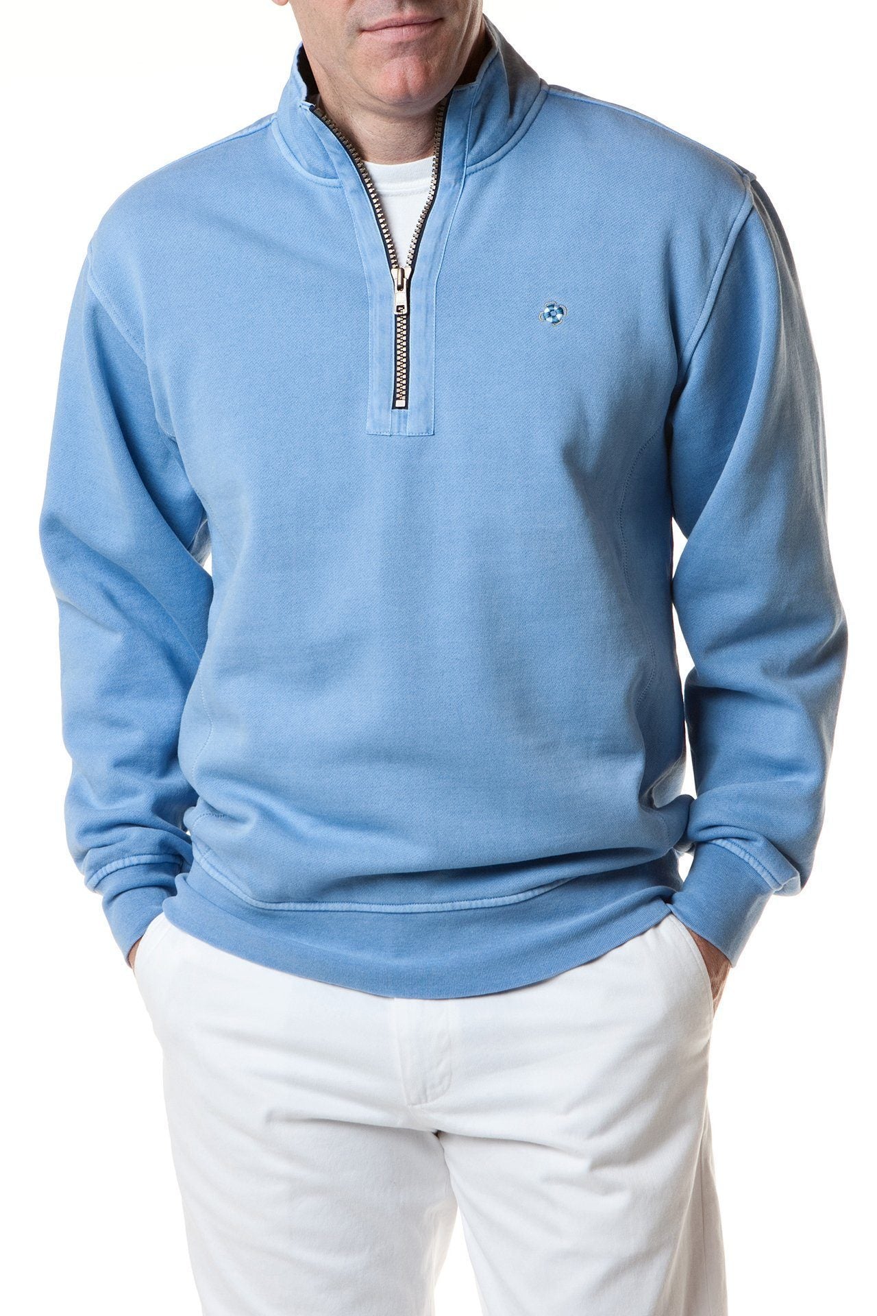 Castaway Breakwater 1/4 Zip-Squall Blue