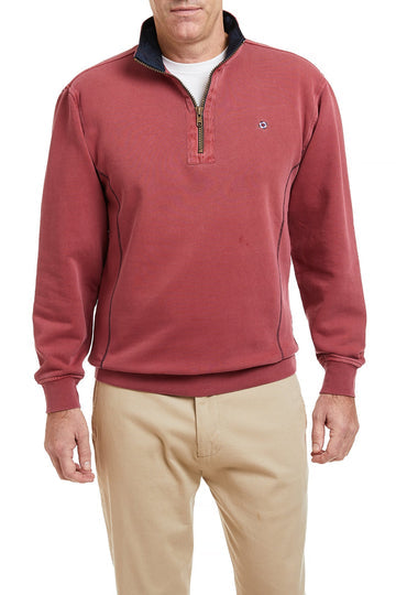 Castaway Breakwater Quarter Zip -Weathered Red