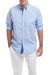 Castaway Chase Shirt Blue Gingham with Navy and Lt. Blue Grosgrain