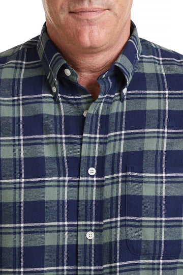 Castaway Chase Shirt - Clover Plaid Fall Flannel