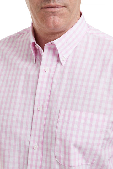 Castaway Chase Shirt Pink Beach Gingham