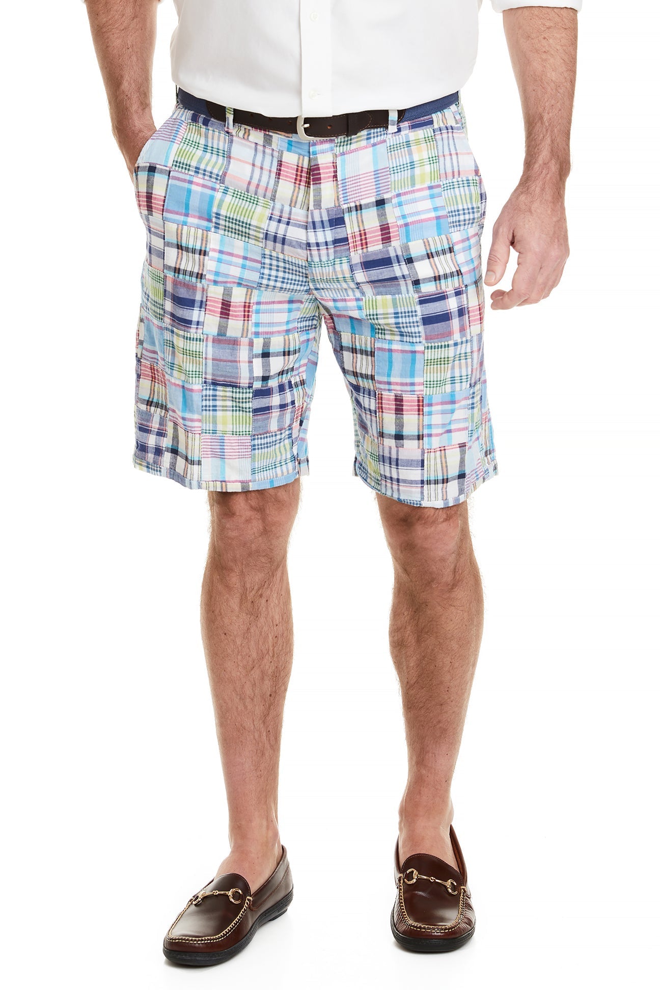 Castaway Authentic Patch Madras Shorts-Cornwall