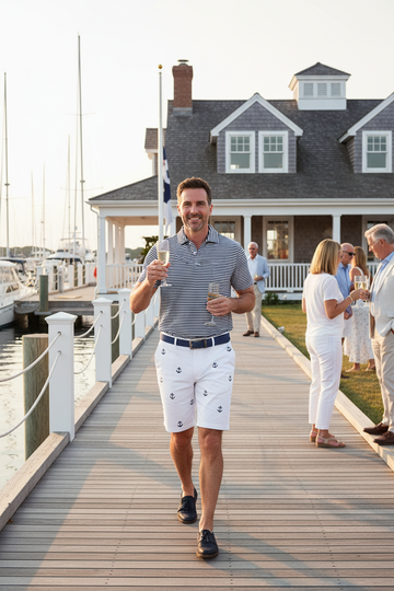 Castaway Cisco Short-White w/Anchors