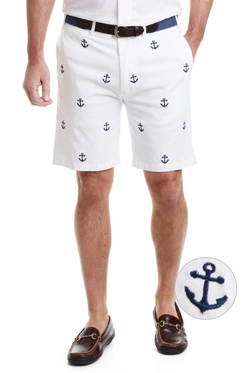 Castaway Cisco Short-White w/Anchors