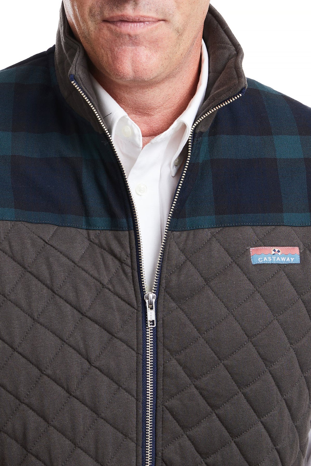 Cross-Rip Vest - Charcoal with Black Stewart Trim