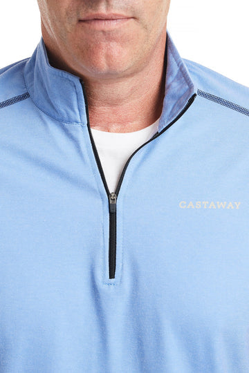 Castaway Dunewalker Quarterzip -Olympic Blue