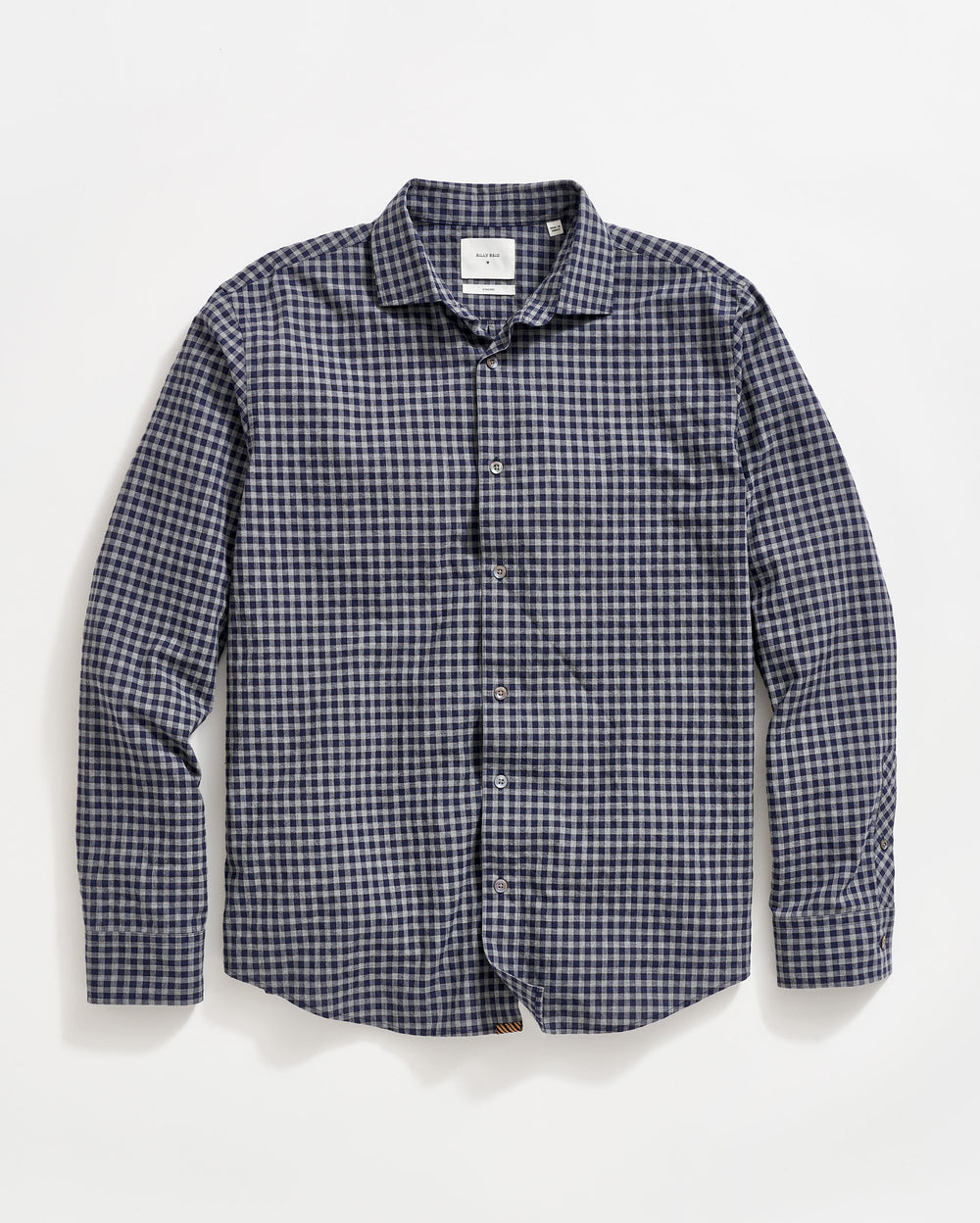 Billy Reid Plaid Check Hutcheson Sport Shirt-Navy/Grey