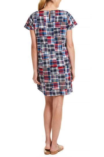 Women's Bromley Patchwork Madras Tunic Dress – 100% Cotton – Castaway Oceanique