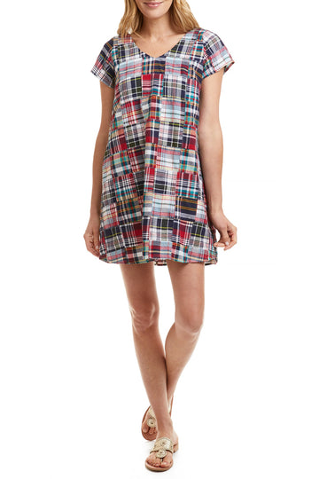 Castaway Ladies Oceanique Dress Sconset Patch Madras