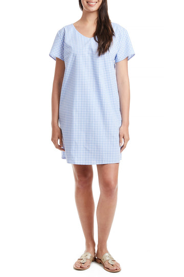 Castaway Ladies Oceanique Dress Wide Gingham Blue