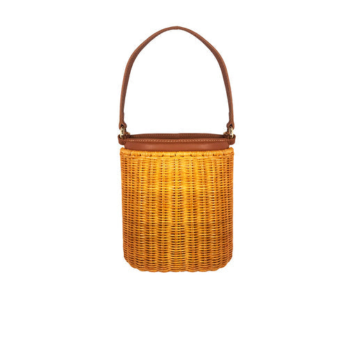 Serpui Lara Wicker Basket Bag Light Honey