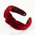 Velvet Knotted Headband Red
