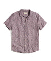 Marine Layer SS PRINTED STRETCH SELVAGE-ASPHALT/DUSTY ORCHID PALM