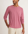 Marine Layer LS HEMP COTTON POCKET TEE-ROSE WINE