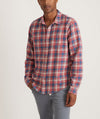 Marine Layer Classic Fit LS Selvage Shirt-white/blue/red plaid