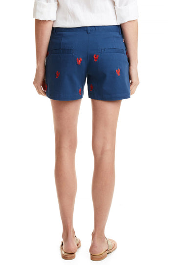 Castaway Sailing Short Stretch Twill Nantucket Navy w/ Lobster