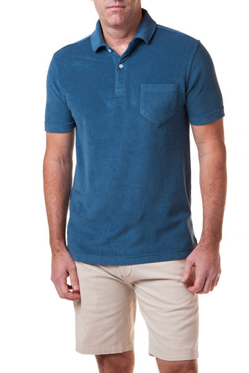 Castaway Terry Cloth Polo - Navy
