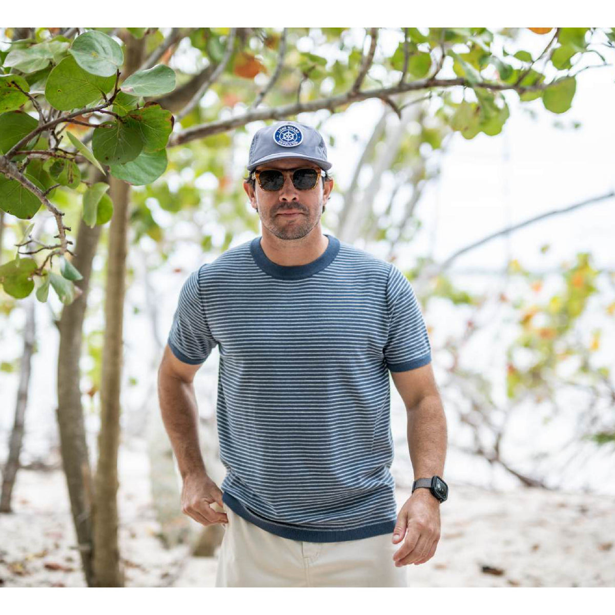 Long Wharf Supply Co - Seawell Beach Stripe Shirt - Marine