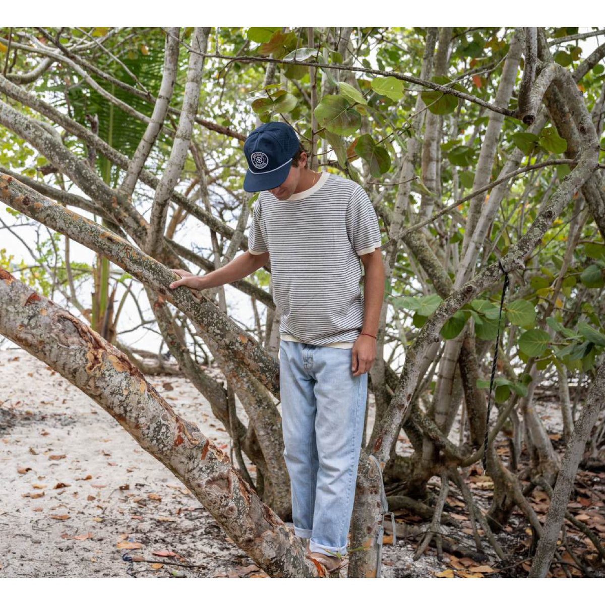 Long Wharf Supply Co - Seawell Beach Stripe Shirt - Cream