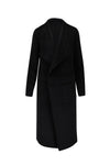 Kinross Knit Insert Notch Collar Coat Black