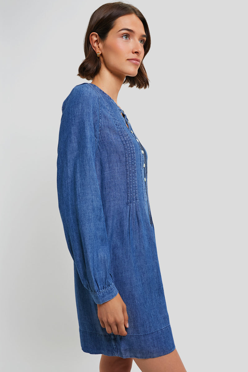 Faherty The Tried And True Isha Dress Dark Rain Wash