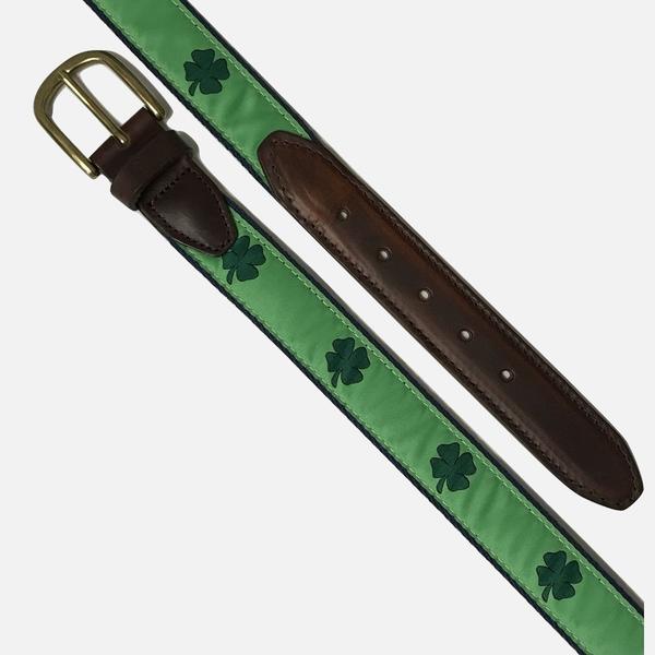 YRI Men's Ribbon Belt - Shamrocks