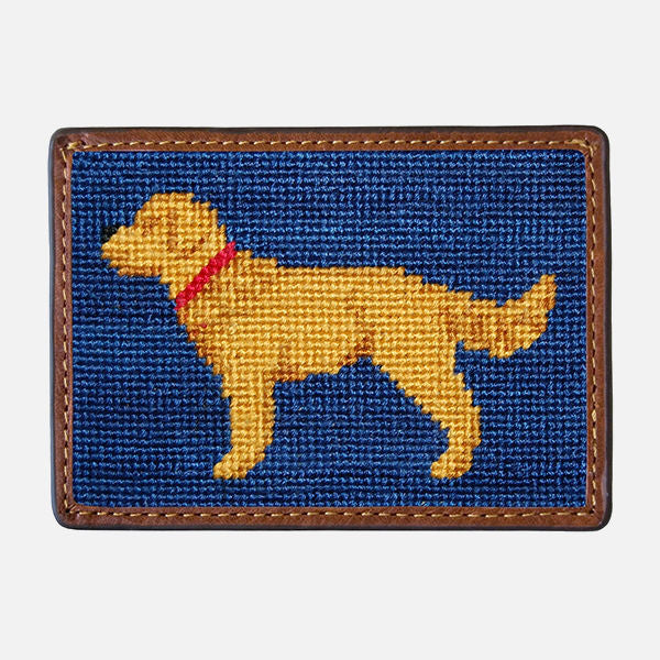 Smathers & Branson Golden Retriever Needlepoint Card Wallet