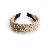 Decorative Pearl Headband Beige
