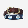 YRI Men&#39;s Ribbon Belt - Nantucket Signs on Natural Webbing