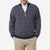 Castaway Birdseye Quarter Zip Sweater Navy