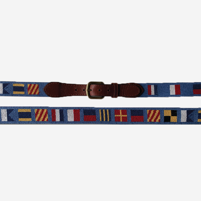 Smathers & Branson Signal Flag TGL Needlepoint Belt