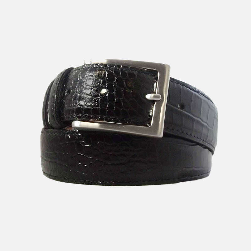 YRI Men's Exotic Reptile Leather Belt - Black - Murray's Toggery Shop