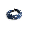 Decorative Pearl Headband Navy