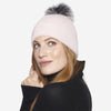 Linda Richards Angora Blend Hat with Genuine Fur Pom Pom